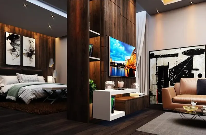 Master bedroom with a sitting area in a private villa, Jeddah