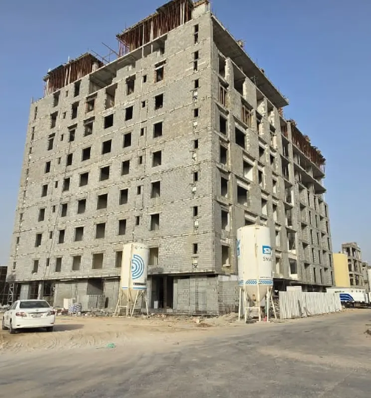 The building during the structural works